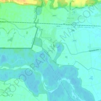 Mappa topografica Parag, altitudine, rilievo
