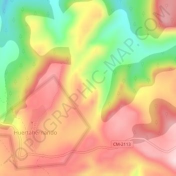 Mappa topografica El Mirón, altitudine, rilievo