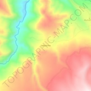 Mappa topografica Sallicancha, altitudine, rilievo