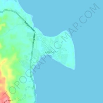 Mappa topografica Lambajon, altitudine, rilievo