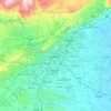 Mappa topografica Damasco, altitudine, rilievo