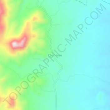 Mappa topografica Cheberen, altitudine, rilievo