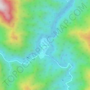 Mappa topografica Pelaway, altitudine, rilievo