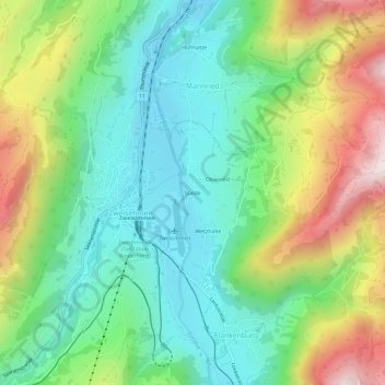 Mappa topografica Stalde, altitudine, rilievo