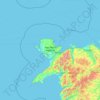 Mappa topografica Isle of Anglesey, altitudine, rilievo