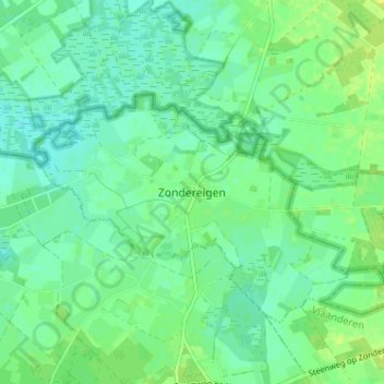 Mappa topografica Zondereigen, altitudine, rilievo