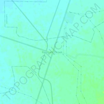 Mappa topografica Ramgarh Chowk, altitudine, rilievo