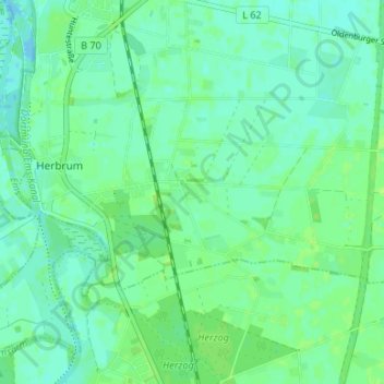Mappa topografica Herbrum Siedlung, altitudine, rilievo