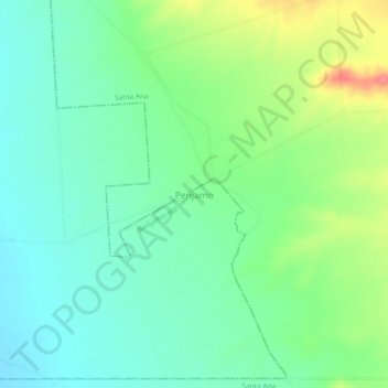 Mappa topografica Penjamo, altitudine, rilievo
