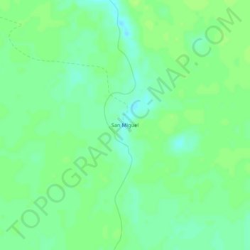 Mappa topografica San Miguel, altitudine, rilievo