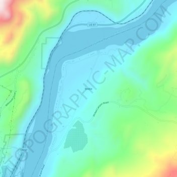 Mappa topografica Beebe, altitudine, rilievo