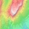 Mappa topografica Dent de Crolles, altitudine, rilievo