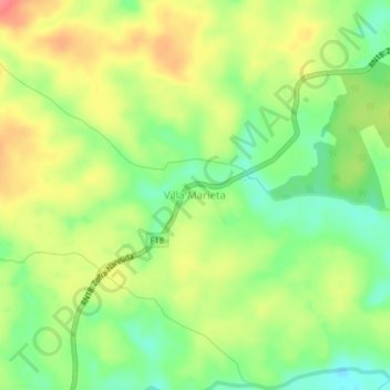 Mappa topografica Villa Marieta, altitudine, rilievo