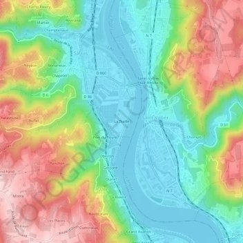 Mappa topografica La Traille, altitudine, rilievo