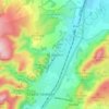 Mappa topografica All Stretton, altitudine, rilievo