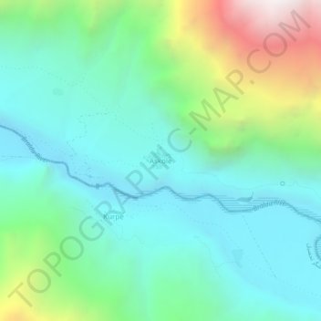 Mappa topografica Askole, altitudine, rilievo