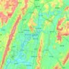 Mappa topografica 达州市, altitudine, rilievo