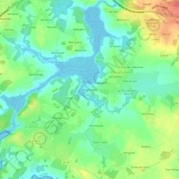Mappa topografica Kerphilippe, altitudine, rilievo