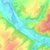 Mappa topografica Le Village, altitudine, rilievo