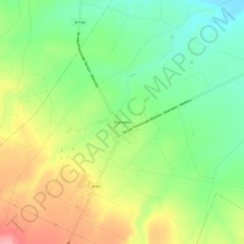 Mappa topografica Mariotto, altitudine, rilievo