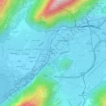 Mappa topografica Möösli, altitudine, rilievo