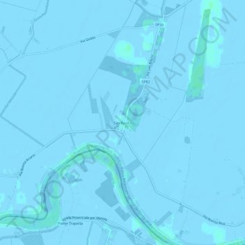 Mappa topografica San Basilio, altitudine, rilievo