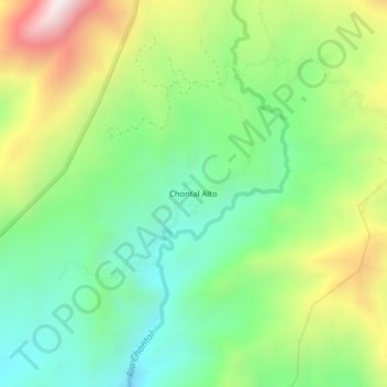 Mappa topografica Chontal Alto, altitudine, rilievo