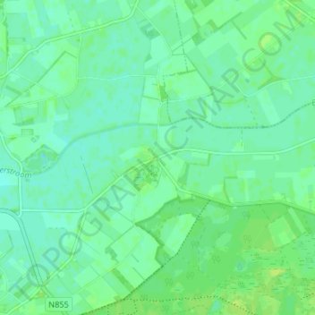 Mappa topografica Lheebroek, altitudine, rilievo