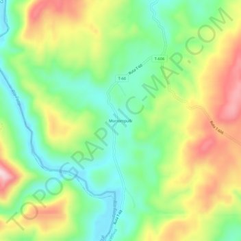 Mappa topografica Morrompulli, altitudine, rilievo