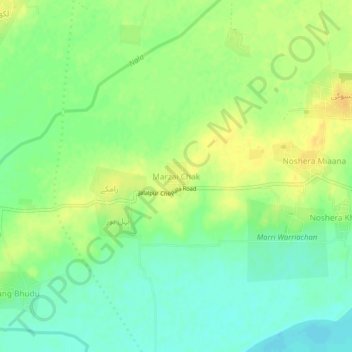Mappa topografica Marzai Chak, altitudine, rilievo