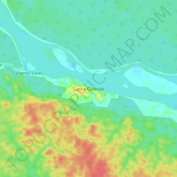 Mappa topografica Santa Clotilde, altitudine, rilievo