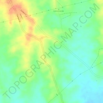 Mappa topografica San Luis, altitudine, rilievo