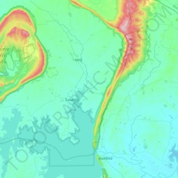 Mappa topografica Ban Kho, altitudine, rilievo