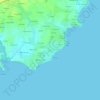 Mappa topografica Larvor, altitudine, rilievo