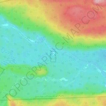 Mappa topografica Old Hogem, altitudine, rilievo