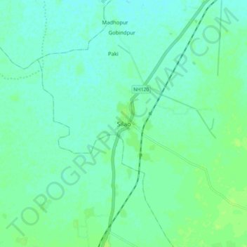 Mappa topografica Silao, altitudine, rilievo