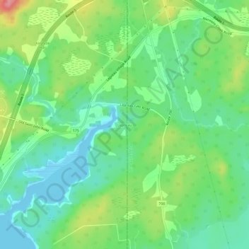 Mappa topografica Lepreau, altitudine, rilievo