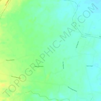 Mappa topografica La Estrella, altitudine, rilievo