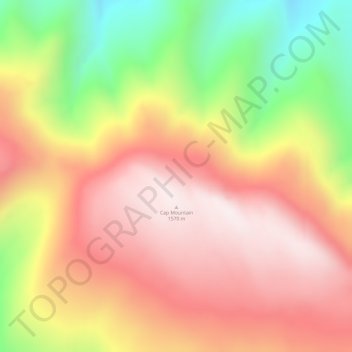 Mappa topografica Franklin Mountains, altitudine, rilievo