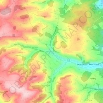 Mappa topografica Ebersecken, altitudine, rilievo