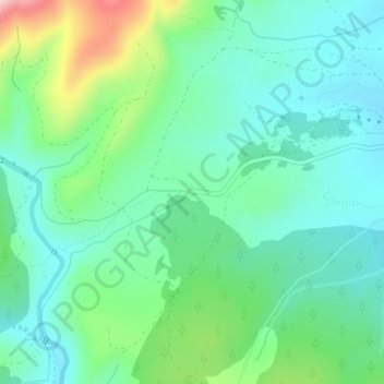 Mappa topografica Parque Natural Hayedo Tejera Negra, altitudine, rilievo
