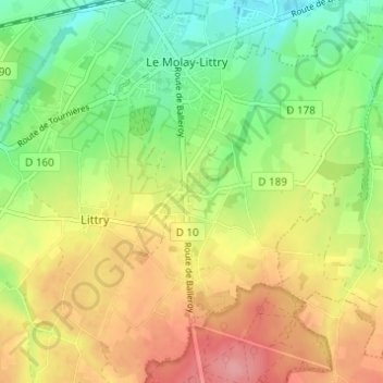 Mappa topografica La Planquette, altitudine, rilievo
