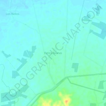 Mappa topografica Retiro Nuevo, altitudine, rilievo