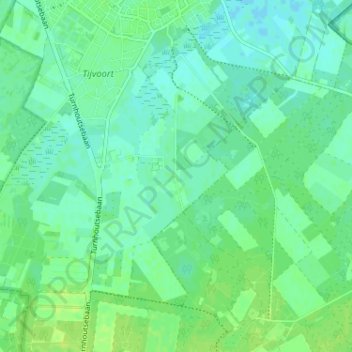 Mappa topografica Breehees, altitudine, rilievo