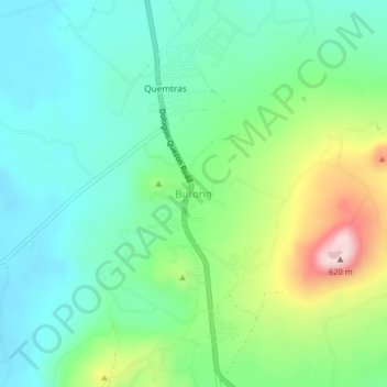 Mappa topografica Butong, altitudine, rilievo