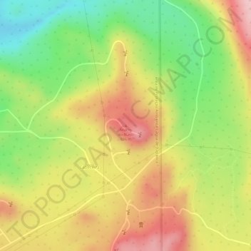 Mappa topografica Morro do Buriti, altitudine, rilievo