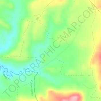 Mappa topografica Contrada Malocristiano, altitudine, rilievo