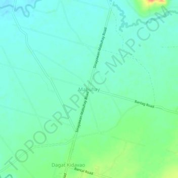 Mappa topografica Mabuhay, altitudine, rilievo