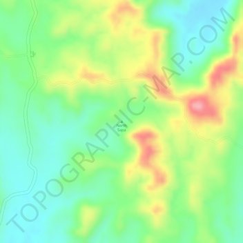 Mappa topografica North Sapa, altitudine, rilievo