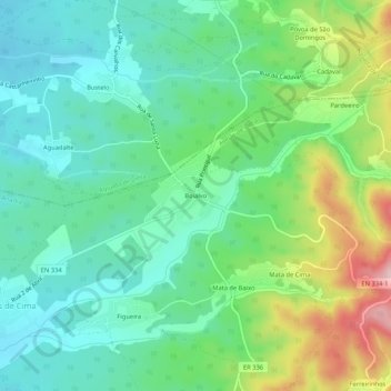 Mappa topografica Boialvo, altitudine, rilievo